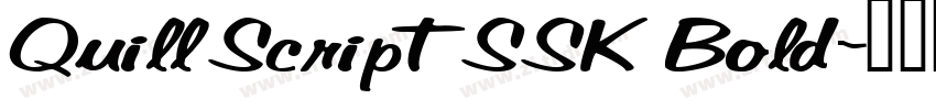 QuillScriptSSK Bold字体转换